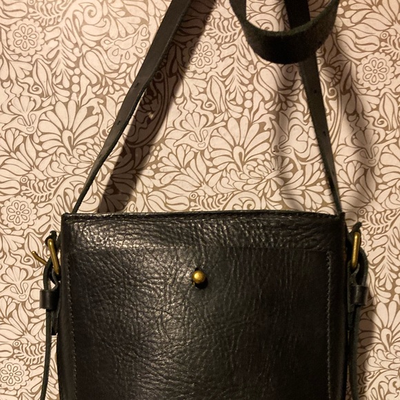 MADEWELL small transport leather zip black crossbody bag purse - Picture 2 of 8